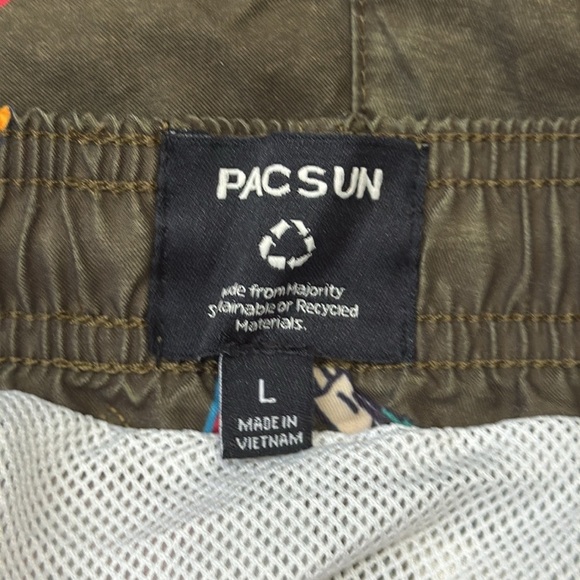 Men’s PacSun swim trunks large beach pool party tropical resortwear California - Picture 9 of 11